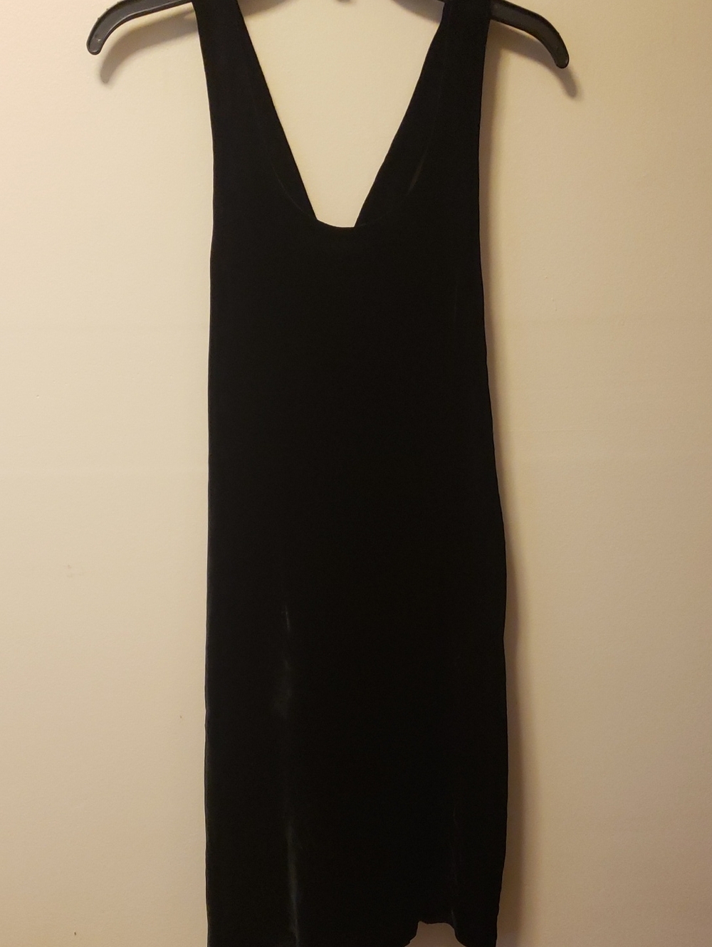 Vintage  Black Sleeveless V-Neck Women's Crushed Velvet Dress Romper